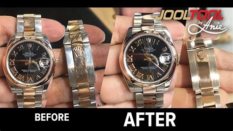 Rolex Watch Polishing Before & After .